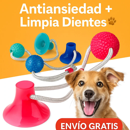 Juguete Interactivo para Perros - Alivio de Ansiedad y Limpieza Dental